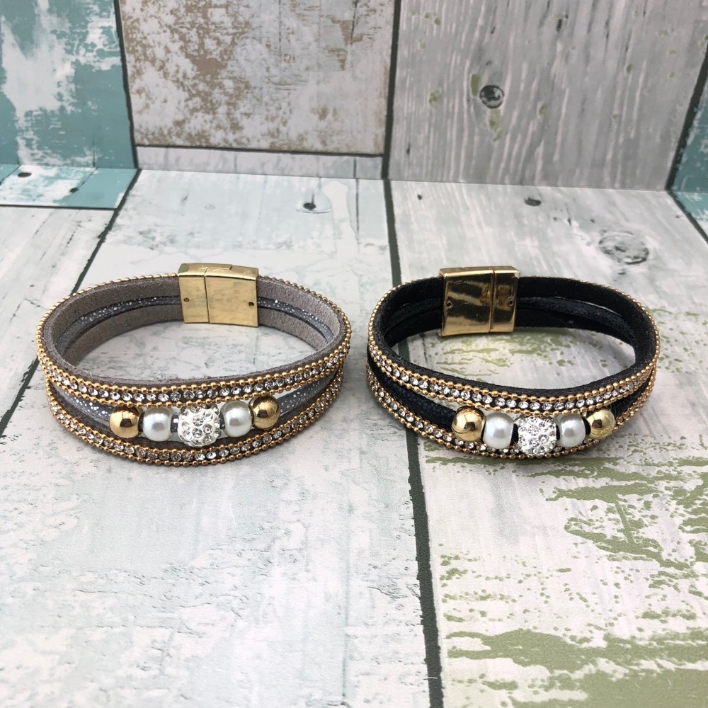 Fashion Bracelets With Magnetic Clasp Lot of 2 NEW - Picture 2 of 6